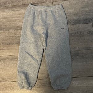 Balenciaga Kids Heather Gray Joggers